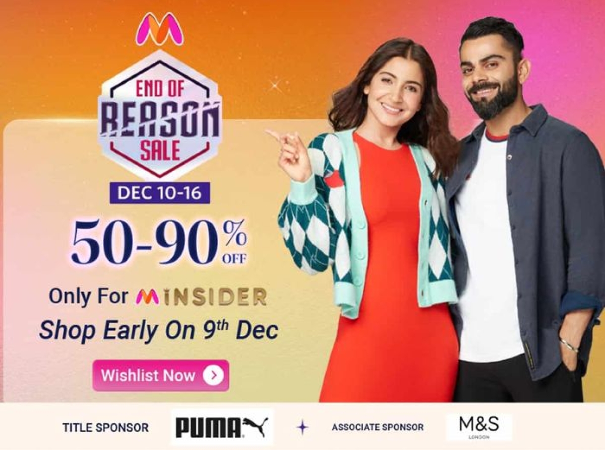 Myntra End of Reason Sale event begins on December 10